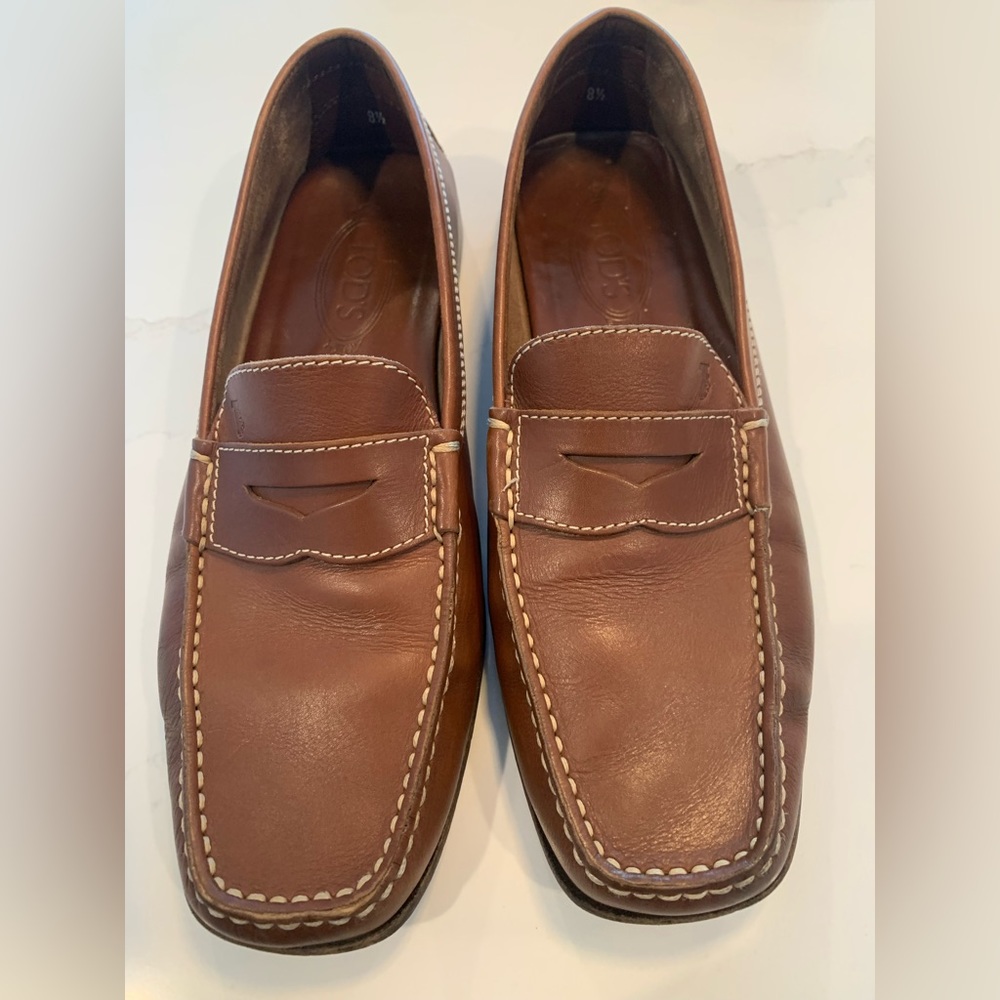 Mens beautiful Tod’s brown leather shoes size 8 1/2